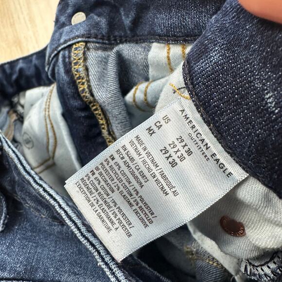 American Eagle AirFlex+ Temp Tech Blue Stretch Skinny Denim Casual Jeans 29x30 - Picture 9 of 13